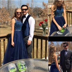 Navy Blue Prom Dress